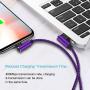 iPhone Charger Cable,3Pack 10FT Long Nylon Braided 90 Degree Lightning Gaming Cable USB Charging&Syncing Cord Compatible for iPhone Xs/Max/XR/X/8/8Plus/7/7Plus/6S/6S Plus/SE/iPad Purple