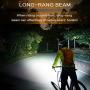 SEWOBYE Front Bike Lights Set Rear, Mountain Cycling Lights Road Bicycle, Lights Cycle Led Night Waterproof Rechargeable (Black)