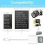 FA-STAR SD Card Reader, Digital Camera Reader Adapter Compatible with iPhone/iPad (Support iOS 13 and Before), Trail Game Camera Viewer Compatible with iPhone/iPad, Plug and Play - White