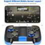 BEBONCOOL Android Wireless Game Controller with Clip for Android Phone/Tablet/Samsung/Game Boy Emulator, Works with Bluetooth (Blue)