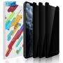 YMHML [3 Pack] Privacy Screen Protector for iPhone 11 Pro Max/iPhone Xs Max (6.5 inch), Tempered Glass Anti Spy Case Friendly Bubble Free Easy Installation