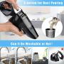 Hikeren Portable Handheld Vacuum Cleaner Cordless, Powerful Suction Cleaner, Rechargeable 12V Lithium with Quick Charge, Wet Dry Vacuum Mini Cleaner for Pet Hair, Gravel Cleaning, Black