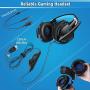 Gaming Headset, Noise Canceling Headphones with Mic,LED Light and Soft Memory Earmuffs,7.1 Surround Sound Stereo Gaming Headset for PC, Laptop, PS4, Xbox One Controller and Nintendo Switch