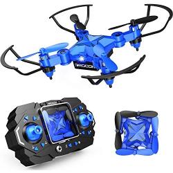 DROCON Mini Drone for Kids, Scouter Foldable Beginner drone with Altitude Hold/3D Flips/Self-Rotating/Headless Mode/One-Key Take-Off & Landing/One-Key Return/Speed Adjustment/2 Charge Ways