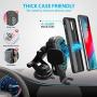 Ultimate Wireless Car Charger by Fiora 15W Qi Wireless Fast Charge QC 3.0 Adapter Automatic Clamping Phone Mount Holder Compatible iPhone 11 Pro/11/XS/XR/X/8/8 Plus, Samsung Galaxy Note 9/S10/S9/S8