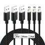 Lightning Cable Certified - Nikolable iPhone Charger 3Pack 6ft Braided Lighting to USB A Charging Cord Compatible with iPhone 11 Pro Max XS XR 8 Plus 7 Plus 6s Plus 5S iPad Pro and More, Black