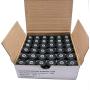 YEQIN 144pcs L Style Prewound Embroidery Bobbins for Brother, Babylock, Janome Embroidery Machines etc - Black Sideless