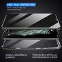 iPhone 11 Pro Max Case, ZHIKE Anti-Peep Magnetic Adsorption Case Front and Back Tempered Glass Full Screen Coverage One-Piece Design Flip Privacy Cover (Anti Spy-Clear Black)
