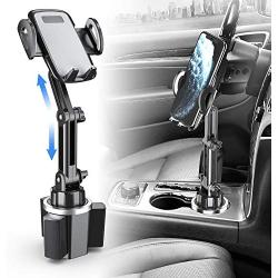 Car Cup Holder Phone Mount, Aufixy Upgrated Adjustable Automobile Universal Cup Phone Holder Smart Cell Phone Cradle Car Mount for iPhone 11 Pro/XR/XS Max/X/8/7 Plus/Samsung S10+/Note 9/S8 Plus etc