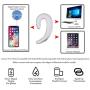 Ear Hook Bluetooth Wireless Headphone,Non Ear Plug Headset with Microphone,Single Ear Noise Cancelling Earphone Painless Wearing with Earbud Case for Android Smartphones,iPhone X 8 7 6 (Silver)