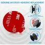 9 Pack Pops Sticky Adhesive Replacement for Socket Mount Base, pop-tech VHB 3M Sticker Pads for Phone Collapsible Grip & Stand Back - 9pcs 35mm Double Sided Tapes & 4pcs Alcohol Prep Pads