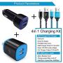 USB C Charger Set for Samsung Galaxy A20 S20 S10 A10e A50 A51 A70 A71 A01 S9 S8+ Note 20 Note10+ 9 8, Dual Port USB Wall Charging Block Cube, Car Charger Adapter with 2-Pack Type C Fast Charge Cable