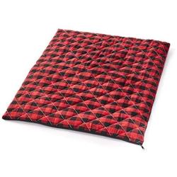 The Lakeside Collection Quilted Self-Warming Plaid Thermal Pet Bed - Red and Black Checkered - Small