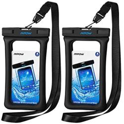 Mpow 084 Waterproof Phone Pouch Floating, IPX8 Universal Waterproof Case Underwater Dry Bag Compatible iPhone 11 Pro Max/XS Max/XR/X/8P/7P Galaxy S10/S9 Note 10/9 Google Pixel Up To 6.5" (Black+Black)