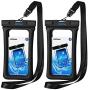 Mpow 084 Waterproof Phone Pouch Floating, IPX8 Universal Waterproof Case Underwater Dry Bag Compatible iPhone 11 Pro Max/XS Max/XR/X/8P/7P Galaxy S10/S9 Note 10/9 Google Pixel Up To 6.5" (Black+Black)