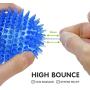 Squeaky Balls for Dogs Small, Fetch Balls for Dogs Rubber 6 Pack Bright Colors TPR Puppy Toys Dog Toy Balls Dog Squeaky Toys Spike Ball Dog Chew Toys for Small Dogs Pet Toys for Puppy Teething Toys