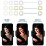 Selvim 6 inch Selfie Ring Light with Cellphone Holder Stand- Ring Light Stand for Live Stream ＆ Makeup, 64 LED Bulbs 3 Light Modes 10-Level Brightness 360° Rotating for iPhone Android Cell Phone