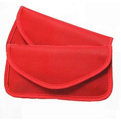 Faraday Bag,RFID Signal Blocking Bag Shielding Pouch Wallet Case for Cell Phone Privacy Protection and Car Key FOB, Anti-Tracking Anti-Spying (Red)