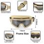 Freehawk Tactical Safety Goggles Airsoft Goggles Military Goggles Motorcycle Goggles with 3 Interchangeable Multi Lens for Shooting/Paintbal/Hiking/Skiing/Riding