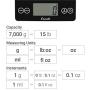 Escali Arti Glass Digital LCD Display Kitchen, Office, Baking Herb Scale w/Nutrition and Calorie Counting Feature, 15lb Capacity, 9" x 6.5" x .75", Black Obsidian