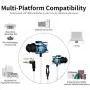 SOMIC V4 Blue in Ear HiFi Sound Earphones with 3.5MM Plug Work for Mobile Phone, iPod, Sweat-Proof Sport Music Earbuds for Running Jogging Gym