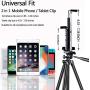 MOREVON Tripod for ipad, [2020 Upgrade] 53" Tripod for iPhone Camera Tablet, Lightweight Aluminum Tripod Stand with Remote Shutter, Universal 2 in 1 Phone/Tablet Holder, for Smartphone, Tablet, Camera