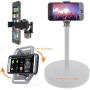 ChargerCity 360° Swivel Smartphone Holder with 5/8" Tripod Microphone Stand Adapter for Apple iPhone XR XS MAX X 8 7 Plus Samsung Galaxy S9 S8 Edge Note LG V30 (Mic Stand is not Included)