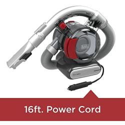 BLACK+DECKER Flex Car Vacuum, 12V Corded (BDH1200FVAV), Iron/Red