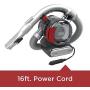 BLACK+DECKER Flex Car Vacuum, 12V Corded (BDH1200FVAV), Iron/Red