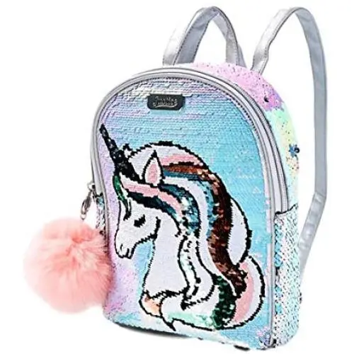 Justice Mini Backpack for Girls - Unicorn Small Backpack with Flip Sequin and Adjustable Straps - Cute Backpack Purse that Holds Wallet, Phone, Charger, Makeup Accessories, Camera, Water Bottle Justice Mini Backpack for Girls - Unicorn Small Backpack with Flip Sequin and Adjustable Straps - Cute Backpack Purse that Holds Wallet, Phone, Charger, Makeup Accessories, Camera, Water Bottle