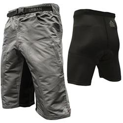 The Enduro - Men’s MTB Off Road Cycling Shorts Bundle with ClickFast Padded Undershorts with Coolmax Technology