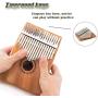 EastRock Kalimba 17 Keys Thumb Piano,with Hand-Rest Curve Design and EVA High-Performance Protective Box,Easy Learn Portable Musical Instrument Gifts for Kids Adult Beginners （Mahogany）