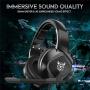 DishyKooker ON-IKUMA K19 Gaming Heaset PS-4 PC Gamer Stereo Headphones with Mic/LED Light for X-Box One/Laptop Tablet/Phone Electronic Products for Gifts