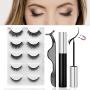 Magnetic Eyelashes Kit 5-Different Lengths&Different Densities Magnetic Eyeliner With Magnetic Eyelashes False Lashes Natural Look-No Glue Needed (5-Pairs)