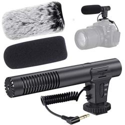 Video Microphone, Photography Interview MIC Microphone Compatible Sony, Nikon Canon,DSLR Cameras, Camcorders. (3.5mm Interface)（Except for Canon T5i,T6 and T7）