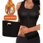 SlimmKISS Neoprene Sweat Vest for Women, Slimming Body Shaper with Adjustable Waist Trimmer Belt, Weight Loss SlimmKISS Neoprene Sweat Vest for Women, Slimming Body Shaper with Adjustable Waist Trimmer Belt, Weight Loss