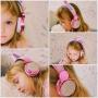 Unicorn Kids Headphones for Girls Children Teens, Wired Headphones with Adjustable Headband, 3.5mm Jack and Tangle-Free Cord, Over On Ear Headset w/Mic for School Birthday Xmas Unicorn Gift (Wired)