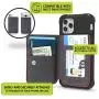 Cell Phone Wallet for Back of Phone, Stick On Wallet Credit Card ID Holder with RFID Protection Compatible with iPhone, Galaxy & Most Smartphones and Cases