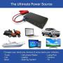 HALO Bolt Wireless Laptop Power Bank - 44400 mWh Portable Phone Laptop Charger Car Jump Starter with AC Outlet and Car Charger, Blue Graphite