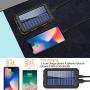 GRDE Solar Charger,10000mAh Solar Power Bank Portable External Backup Battery Pack Dual USB Solar Phone Charger with 2LED Light Carabiner and Compass for iPhone Series, Smartphones(Orange)