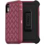 OtterBox DEFENDER SERIES SCREENLESS EDITION Case for iPhone Xr - Retail Packaging - HAPPA (SILVER PINK/RED PLUM/HAPPA GRAPHIC)