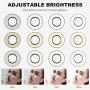 Selfie Ring Light with 24” Gooseneck Stand & Cell Phone Holder Makeup Light, Social Media Influencer Live-Streaming Phone Mount and Light Kit
