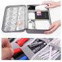Portable Electronic Organizer Travel Accessories Cable Bag Universal Cord Storage Case Carrying for Charging Cable, Cell Phone, Power Bank,Mini Tablet(Gray)