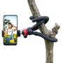 Phone Tripod, Portable Cell Phone Camera Tripod Stand with Wireless Remote, Flexible Tripod Stand for Selfies/Vlogging/Streaming/Photography Compatible with iPhone, Android Phone, Sports Camera GoPro