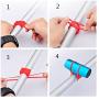 Flashlight Bike Mount Silicone Strap Rubber Tie Down Straps Bicycle Silicone Band Flashlight Helmet Light Mount Phone Strap Tie Ribbon Mount Holder Torch Light Water Bottle Holder 5 Pack Random Color