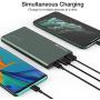TOZO WB1 Portable Charger 10000mAh Super slim and light Fast Power bank 18W PD+Quick Charge 3.0 High-Speed Charging External Battery Pack with USB C Input/Output for iPhone,iPad,Samsung and more Green