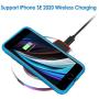 JETech Case for Apple iPhone SE 2020 2nd Generation, iPhone 8 and iPhone 7, 4.7-Inch, Shockproof Bumper Cover, Anti-Scratch Clear Back, Blue