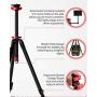 IFOOTAGE 65" Carbon Fiber Video Tripod, Professional Camera Tripods 3 Sections with Centre Pole,Max Load 17.6 lbs, Compatible with Canon, Nikon, Sony DSLR Camcorder Video Photography