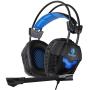 2016 Newest PS4 Headset-SA921 Lightweight Over Ear Stereo Gaming Headphones with Mic, Volume Control for PC MAC Computer iPhone Smart Phone Laptop iPad Mobile(Black Blue)