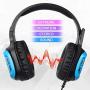 Sades R17 Stereo Gaming Headset for Xbox One PS4 PC, Surround Sound Over-Ear Headphones with Anti-Noise Mic,Volume Control for Laptop, Mac,Smartphone,Games -Black Blue.